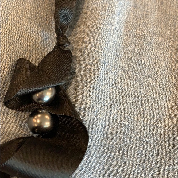 J Crew black pearl and black satin necklace - Picture 4 of 5